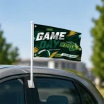 North Dakota State Bison House Flag Personalized Action Streaks Green Best Selling