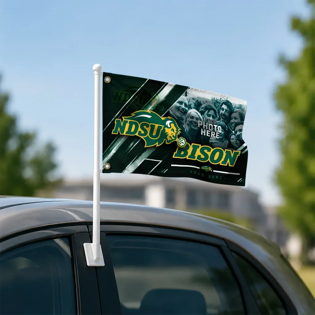 North Dakota State Bison House Flag Personalized Diagonal Stripes Green Latest Model North Dakota State Bison House Flag Personalized Diagonal Stripes Green Latest Model