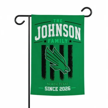 North Texas Mean Green Garden Flag Custom Distressed Stripes Green Best Selling