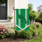 North Texas Mean Green Garden Flag Customized Chevron Stripes Green Best Selling