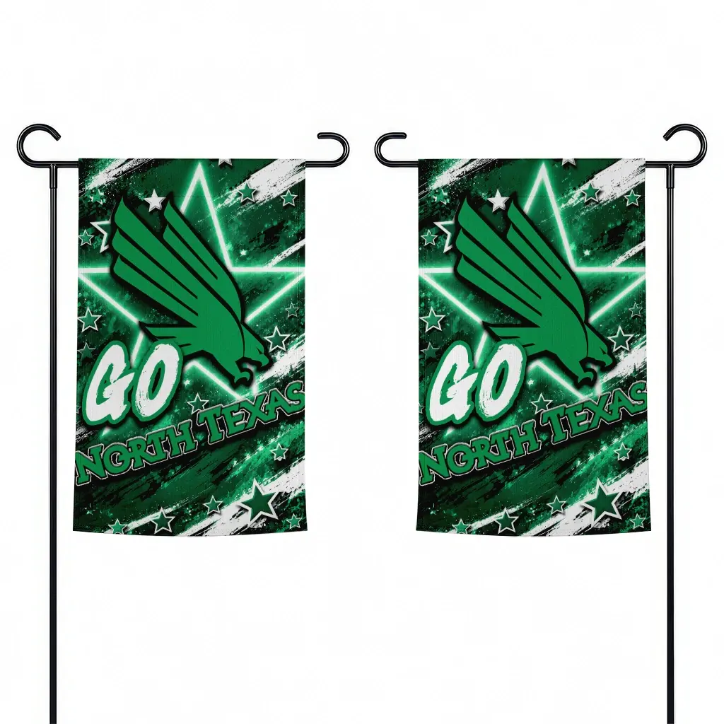 North Texas Mean Green Garden Flag Personalized Glowing Star Green Fashion Forward North Texas Mean Green Garden Flag Personalized Glowing Star Green Fashion Forward
