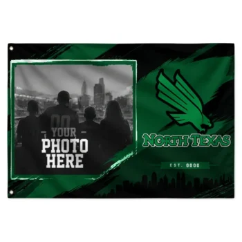 North Texas Mean Green House Flag Custom Framed Photo Green Black Best Selling