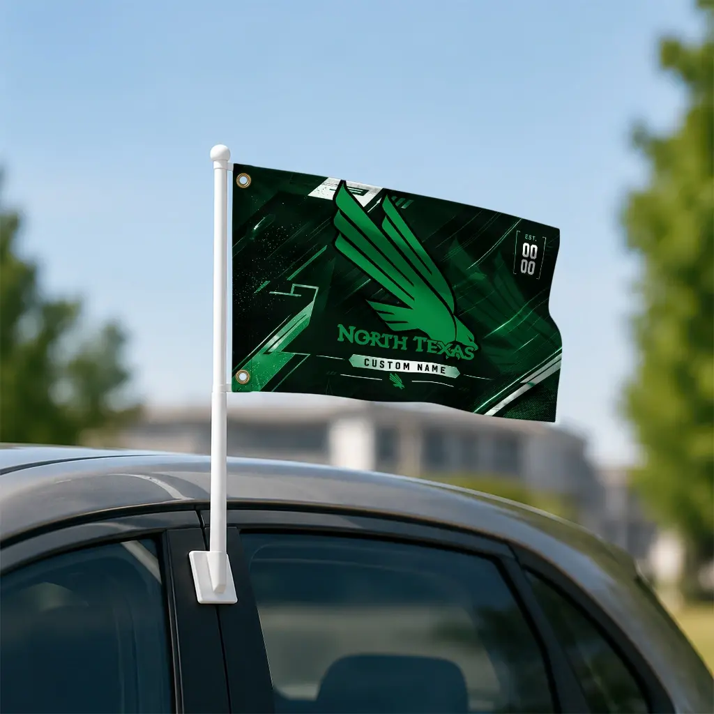 North Texas Mean Green House Flag Custom Speed Slashes Green Latest Model North Texas Mean Green House Flag Custom Speed Slashes Green Latest Model
