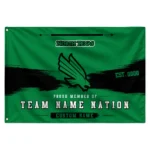 North Texas Mean Green House Flag Customized Brushed Streaks Green Best Selling