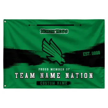 North Texas Mean Green House Flag Customized Brushed Streaks Green Best Selling