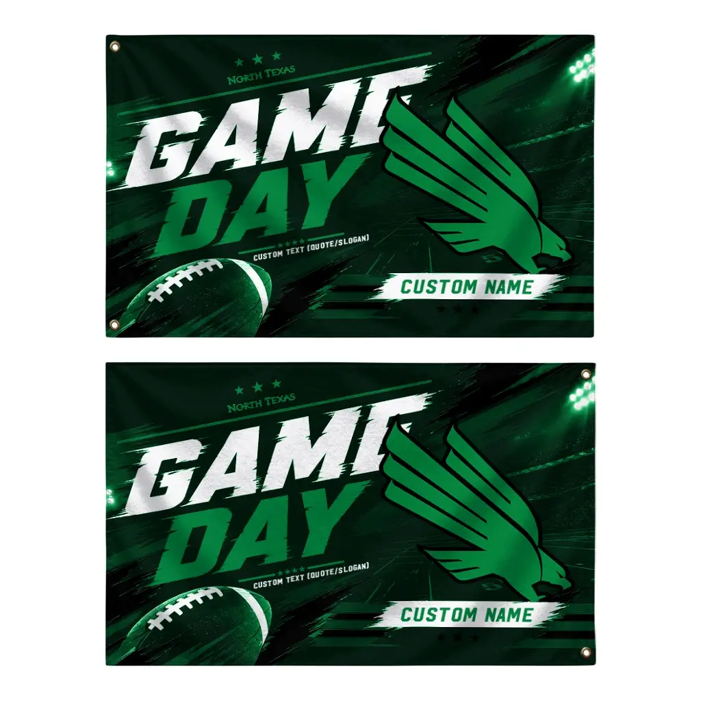 North Texas Mean Green House Flag Personalized Action Streaks Green Fashion Forward North Texas Mean Green House Flag Personalized Action Streaks Green Fashion Forward