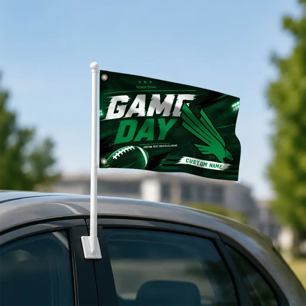 North Texas Mean Green House Flag Personalized Action Streaks Green Latest Model North Texas Mean Green House Flag Personalized Action Streaks Green Latest Model