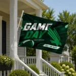 North Texas Mean Green House Flag Personalized Action Streaks Green Best Selling