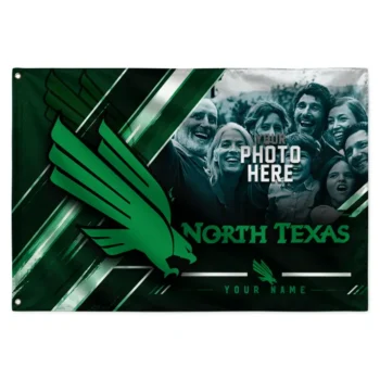 North Texas Mean Green House Flag Personalized Diagonal Stripes Green Best Selling