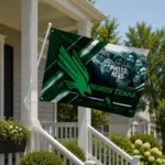 North Texas Mean Green House Flag Personalized Diagonal Stripes Green Best Selling