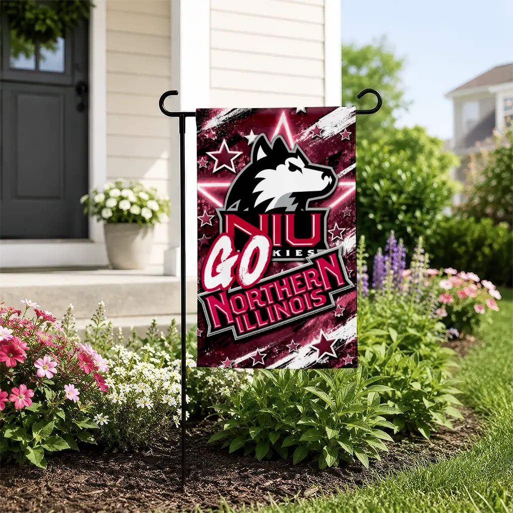Northern Illinois Huskies Garden Flag Custom Glowing Star Red New Arrival Northern Illinois Huskies Garden Flag Custom Glowing Star Red New Arrival