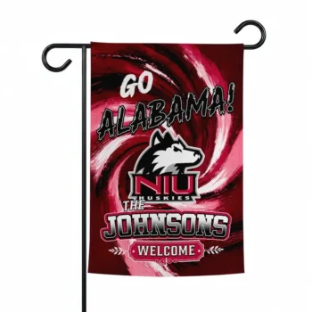 Northern Illinois Huskies Garden Flag Custom Swirl Vortex Red Best Selling