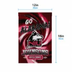 Northern Illinois Huskies Garden Flag Custom Swirl Vortex Red Best Selling