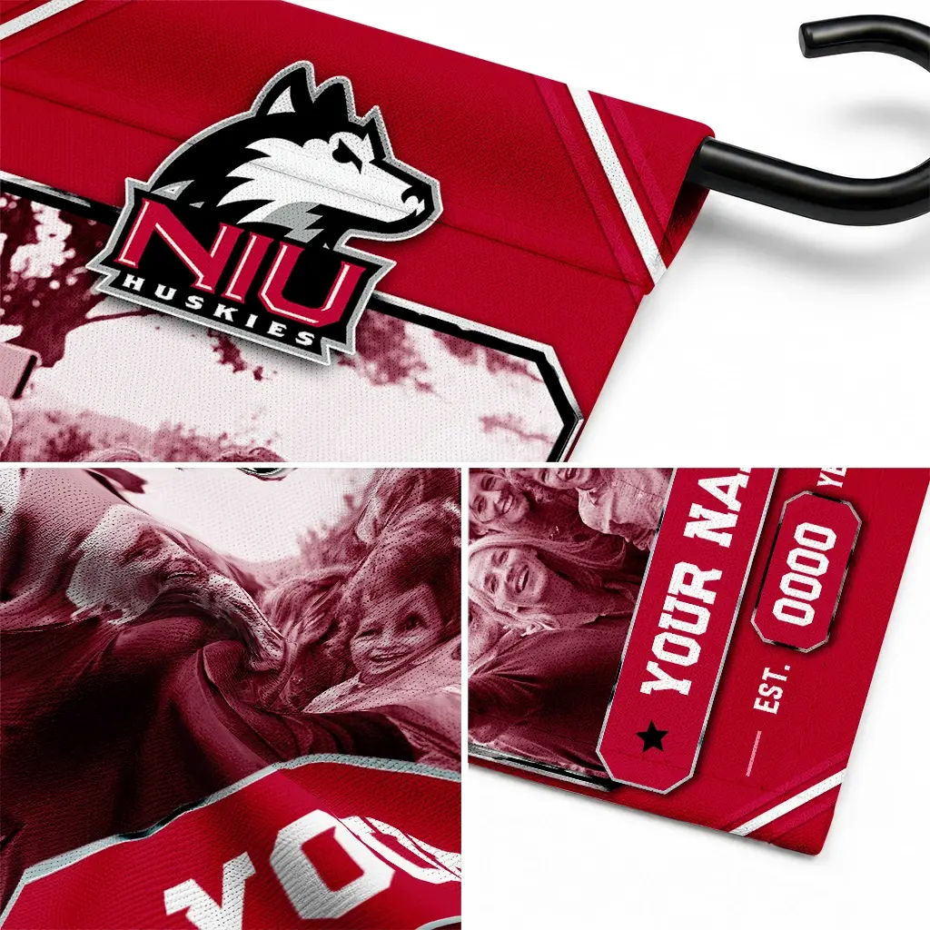 Northern Illinois Huskies Garden Flag Customized Photo Frame Red Latest Model Northern Illinois Huskies Garden Flag Customized Photo Frame Red Latest Model
