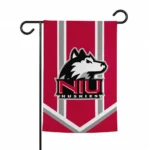 Northern Illinois Huskies Garden Flag Personalized Chevron Stripes Red Best Selling