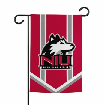 Northern Illinois Huskies Garden Flag Personalized Chevron Stripes Red Best Selling