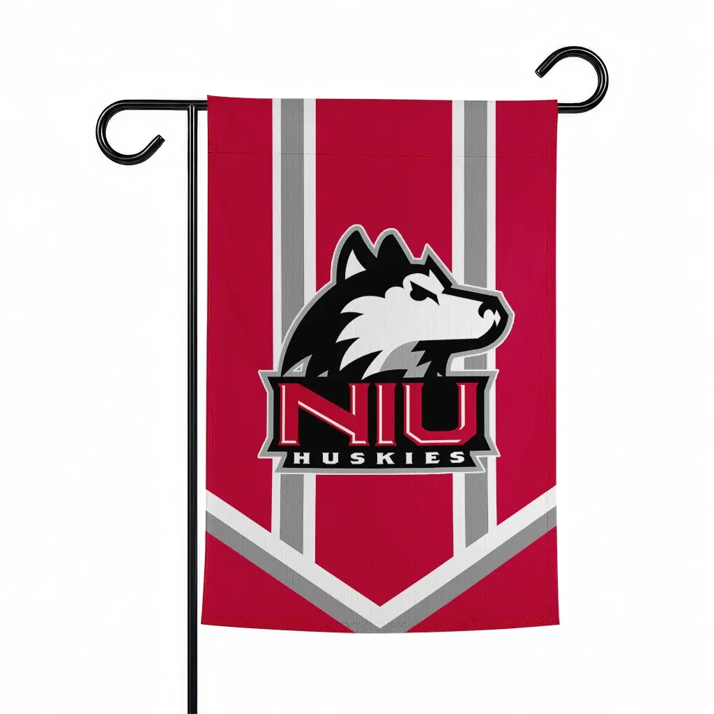 Northern Illinois Huskies Garden Flag Personalized Chevron Stripes Red Best Selling Northern Illinois Huskies Garden Flag Personalized Chevron Stripes Red Best Selling