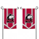 Northern Illinois Huskies Garden Flag Personalized Chevron Stripes Red Best Selling