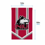 Northern Illinois Huskies Garden Flag Personalized Chevron Stripes Red Best Selling