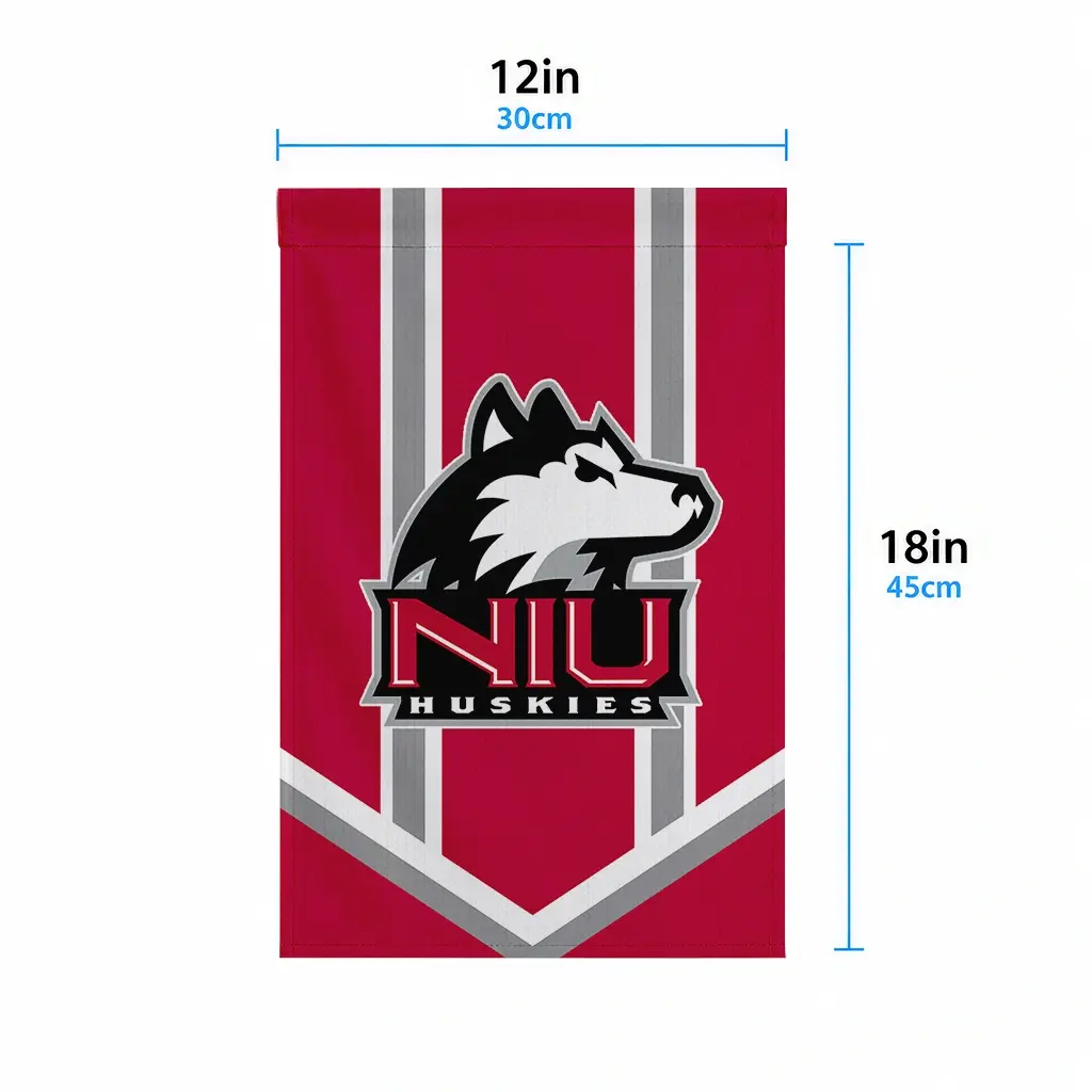 Northern Illinois Huskies Garden Flag Personalized Chevron Stripes Red High Quality Northern Illinois Huskies Garden Flag Personalized Chevron Stripes Red High Quality