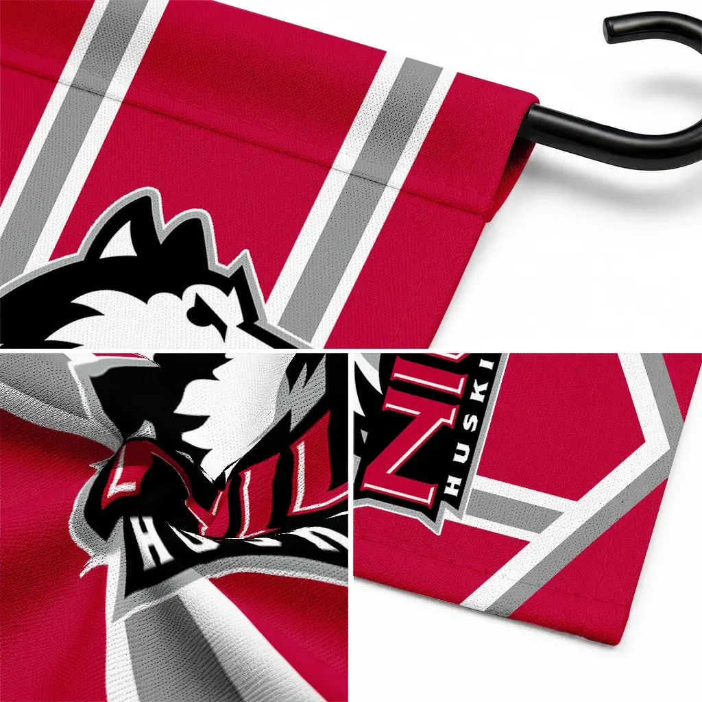 Northern Illinois Huskies Garden Flag Personalized Chevron Stripes Red Latest Model Northern Illinois Huskies Garden Flag Personalized Chevron Stripes Red Latest Model