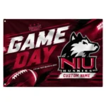 Northern Illinois Huskies House Flag Custom Action Streaks Red Best Selling