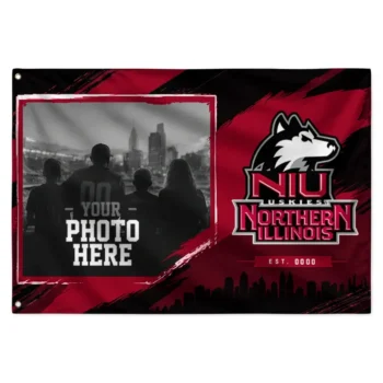 Northern Illinois Huskies House Flag Customized Framed Photo Red Black Best Selling