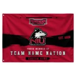 Northern Illinois Huskies House Flag Personalized Brushed Streaks Red Best Selling