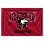 Northern Illinois Huskies House Flag Personalized Ornate Border Red Best Selling