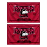Northern Illinois Huskies House Flag Personalized Ornate Border Red Best Selling