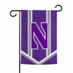 Northwestern Wildcats Garden Flag Custom Chevron Stripes Purple Best Selling