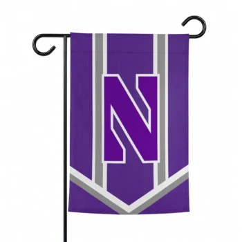 Northwestern Wildcats Garden Flag Custom Chevron Stripes Purple Best Selling