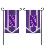Northwestern Wildcats Garden Flag Custom Chevron Stripes Purple Best Selling