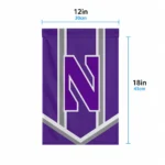Northwestern Wildcats Garden Flag Custom Chevron Stripes Purple Best Selling