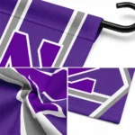 Northwestern Wildcats Garden Flag Custom Chevron Stripes Purple Best Selling