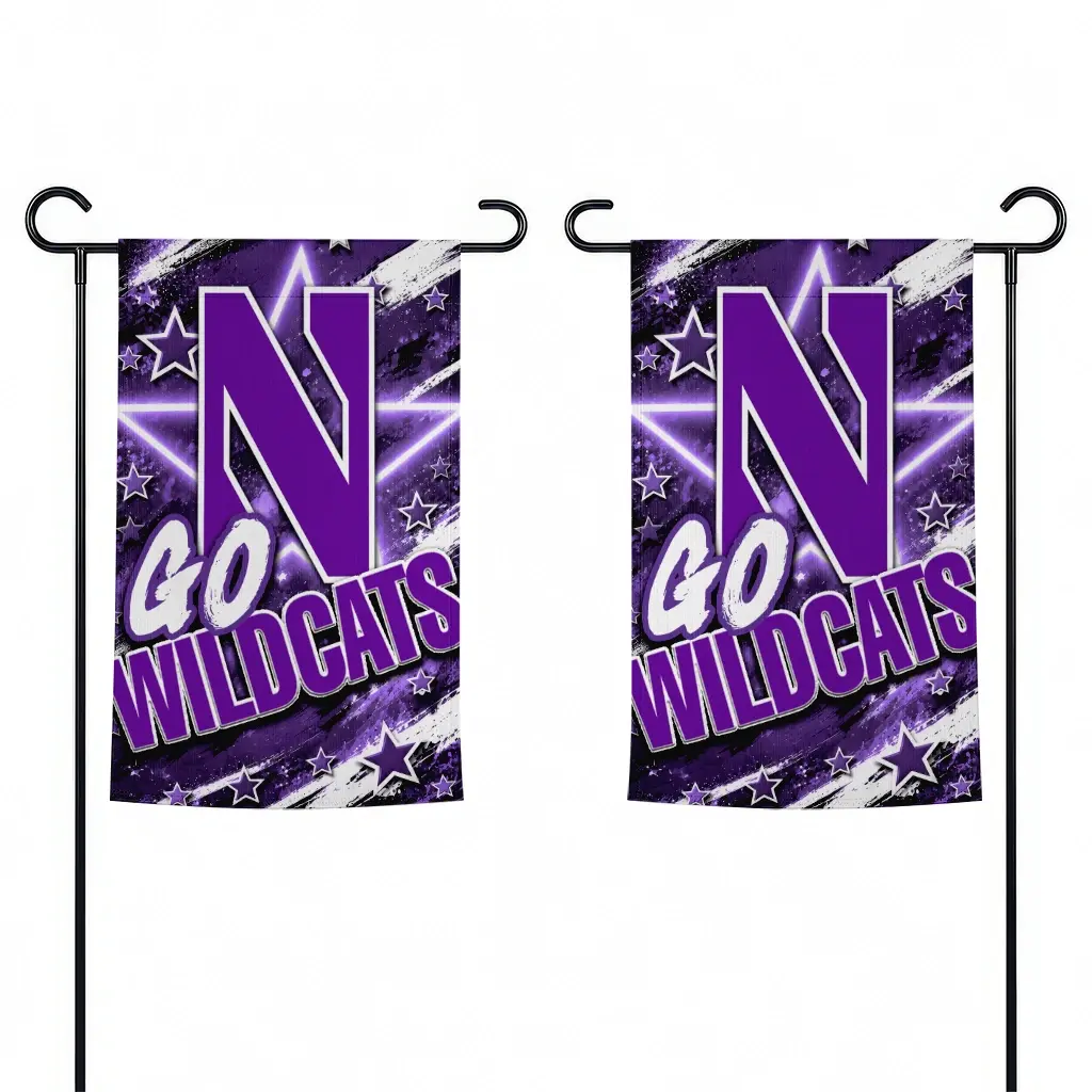 Northwestern Wildcats Garden Flag Customized Glowing Star Purple Fashion Forward Northwestern Wildcats Garden Flag Customized Glowing Star Purple Fashion Forward