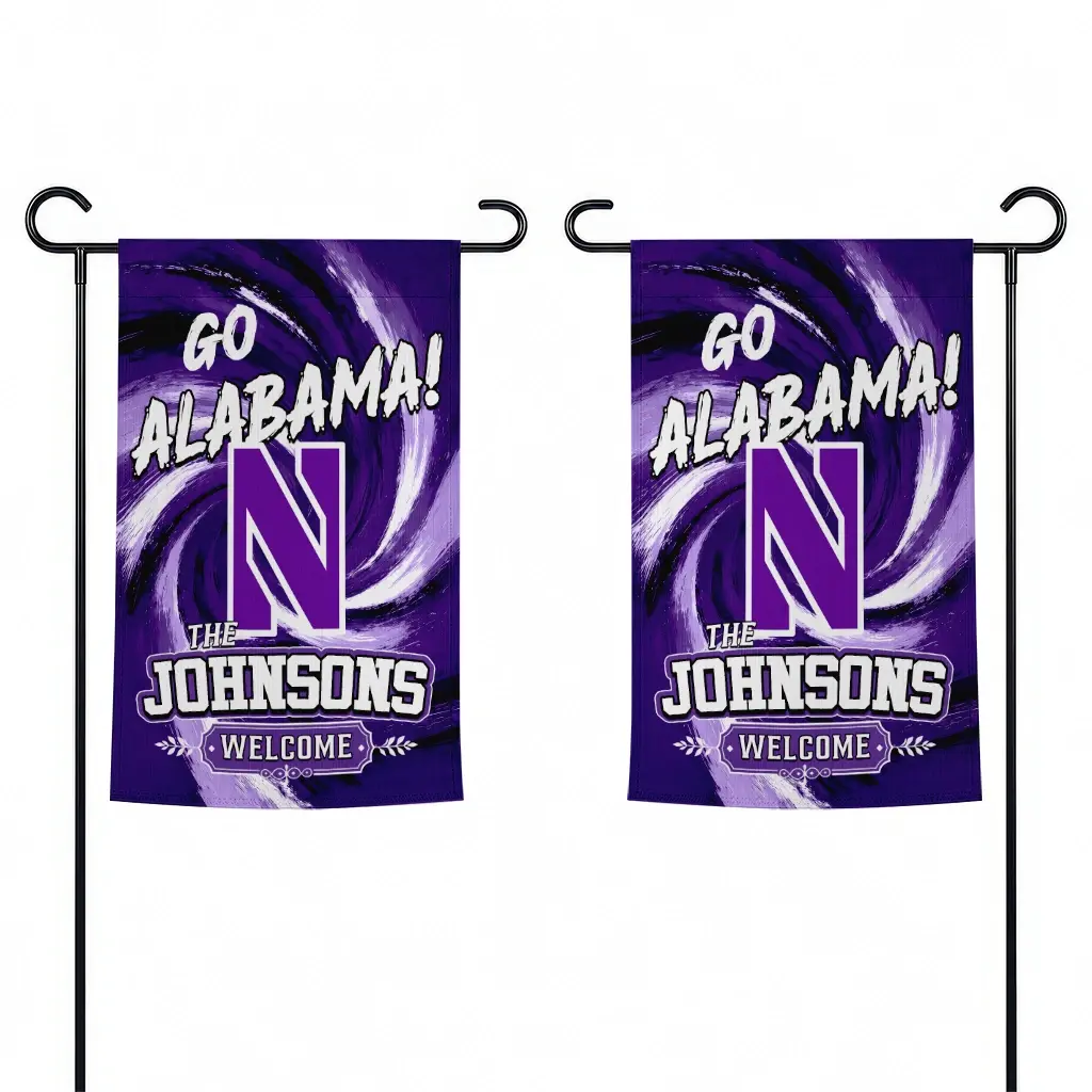 Northwestern Wildcats Garden Flag Customized Swirl Vortex Purple Fashion Forward Northwestern Wildcats Garden Flag Customized Swirl Vortex Purple Fashion Forward