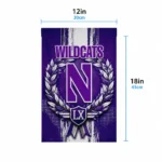 Northwestern Wildcats Garden Flag Personalized Laurel Wreath Purple Best Selling