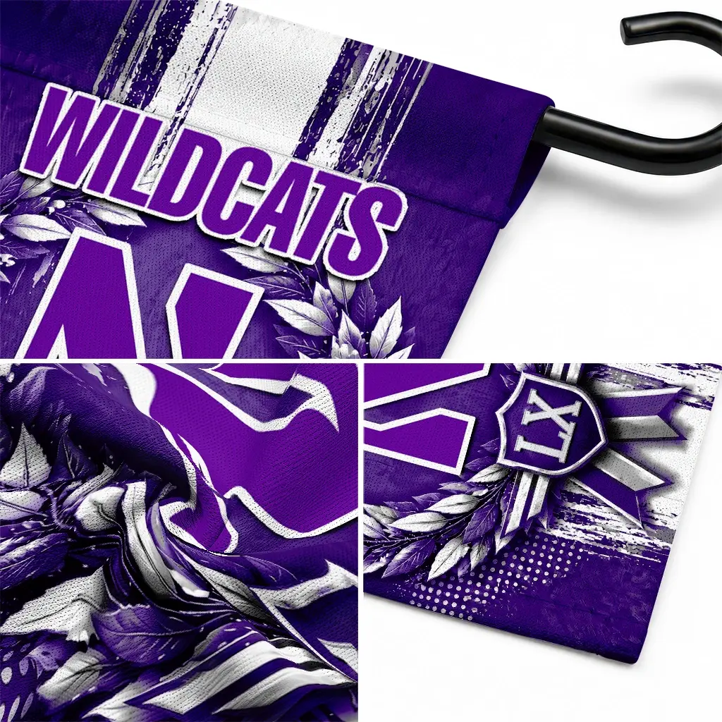 Northwestern Wildcats Garden Flag Personalized Laurel Wreath Purple Latest Model Northwestern Wildcats Garden Flag Personalized Laurel Wreath Purple Latest Model