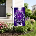 Northwestern Wildcats Garden Flag Personalized Laurel Wreath Purple Best Selling