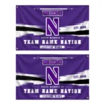 Northwestern Wildcats House Flag Custom Brushed Streaks Purple Best Selling