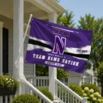 Northwestern Wildcats House Flag Custom Brushed Streaks Purple Best Selling