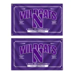 Northwestern Wildcats House Flag Custom Ornate Border Purple Best Selling