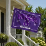 Northwestern Wildcats House Flag Custom Ornate Border Purple Best Selling