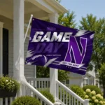 Northwestern Wildcats House Flag Customized Action Streaks Purple Best Selling