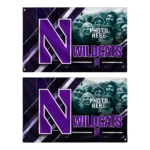 Northwestern Wildcats House Flag Customized Diagonal Stripes Purple Best Selling