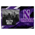Northwestern Wildcats House Flag Personalized Framed Photo Purple Black Best Selling