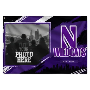 Northwestern Wildcats House Flag Personalized Framed Photo Purple Black Best Selling