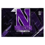 Northwestern Wildcats House Flag Personalized Speed Slashes Purple Best Selling