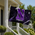 Northwestern Wildcats House Flag Personalized Speed Slashes Purple Best Selling